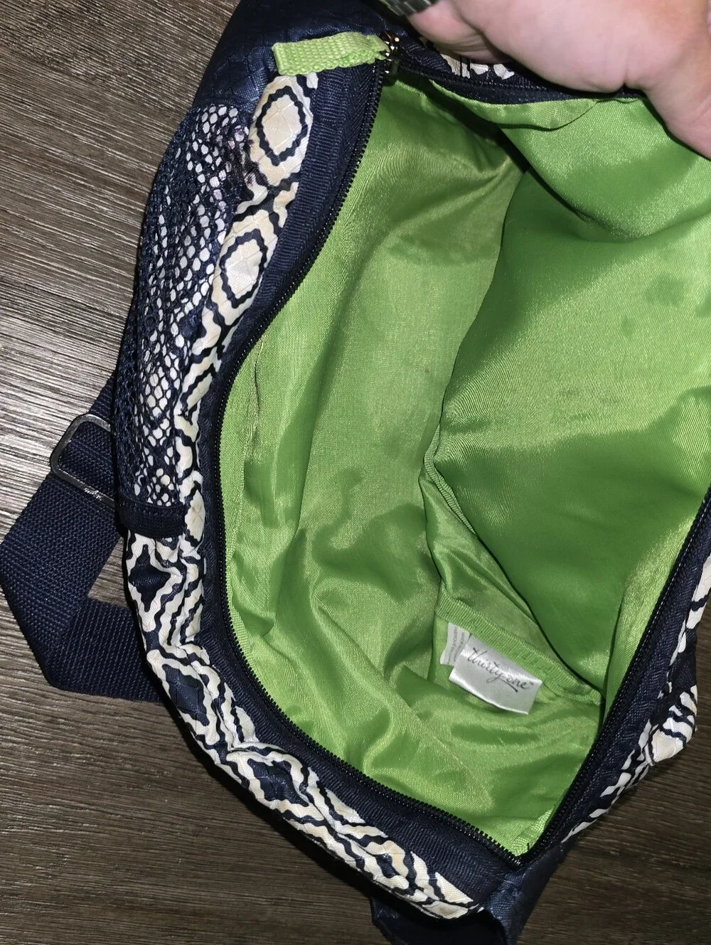 Thirty One Blue/white Shoulder Bag/sling/cross Body